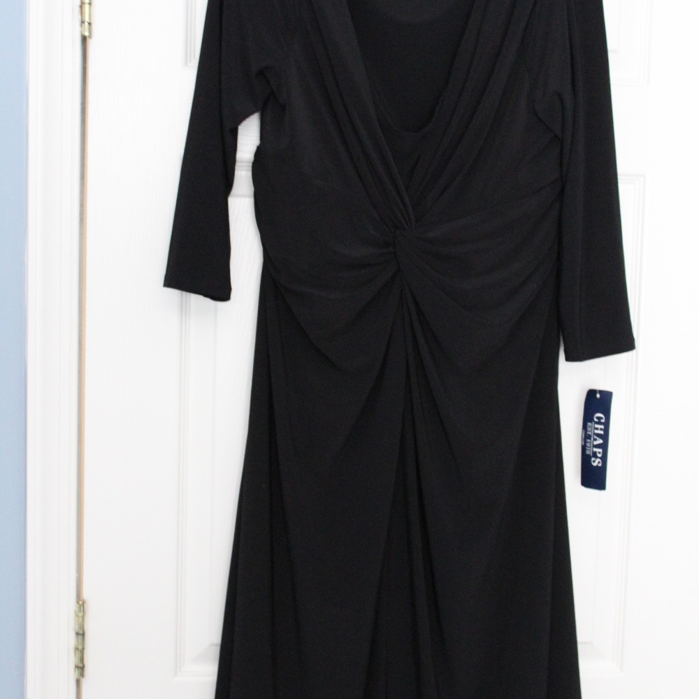 Chaps NWT Black Knit Dress SZ XL